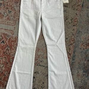 Mother. White Flared Women Jeans